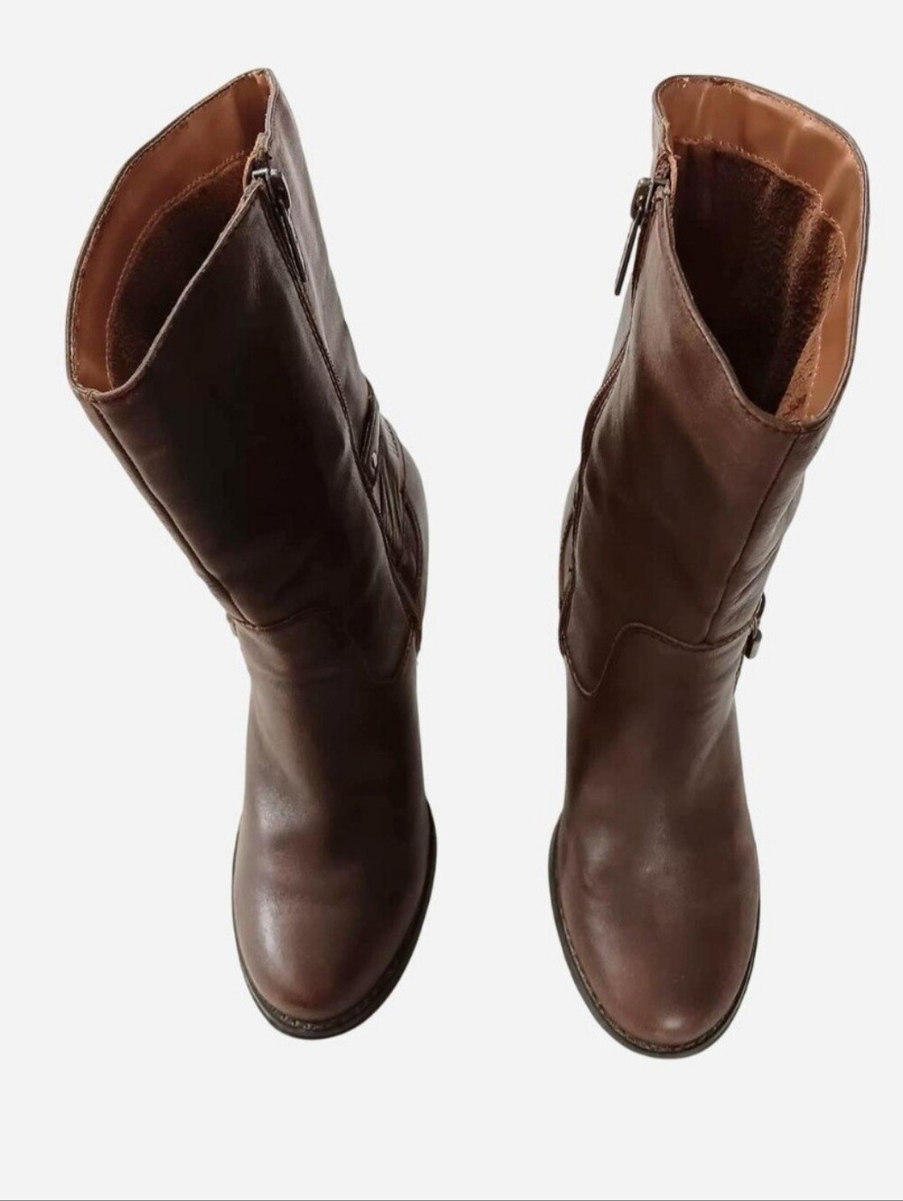 Harley Davison Estelle Women's Brown Leather Heeled Boots Size 7.5 D85176